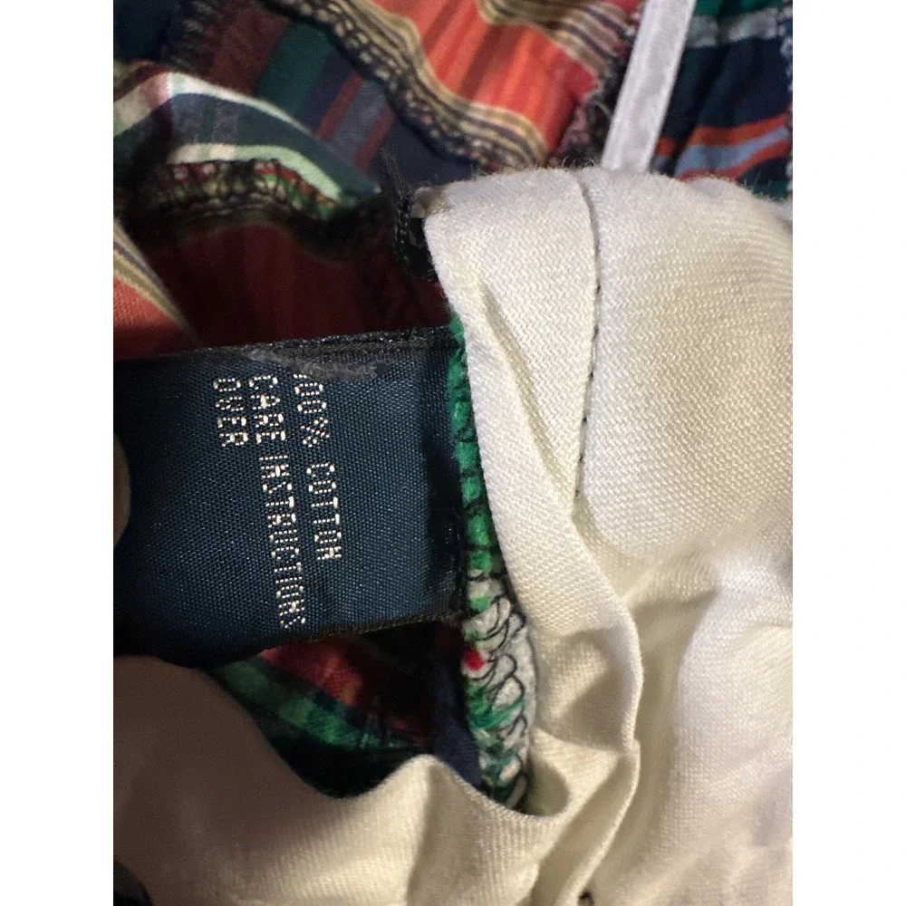 Polo Ralph Lauren Mens Patchwork Madras Plaid Shorts Multi Color Cotton Size 42